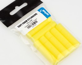 Soft Foam Cylinders, Yellow, 10 mm